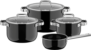 WMF Fusiontec Mineral Pro Batterie de Cuisine 4 Pièces Noir