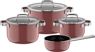 WMF Fusiontec Mineral Pro Batterie de Cuisine 4 Pièces Rose Quartz