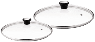 Tefal Glazen dekselset 24 cm + 28 cm