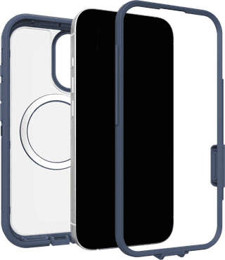 OtterBox Defender Pro XT iPhone 17 Back Cover met MagSafe Magneet Transparant Blauwe Rand