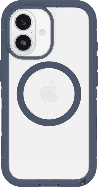 Otterbox Defender Pro XT iPhone 17 Back Cover avec Aimant MagSafe Transparent Bord Bleu