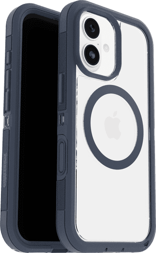 OtterBox Defender Pro XT iPhone 17 Back Cover met MagSafe Magneet Transparant Blauwe Rand