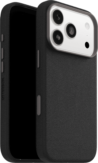 OtterBox Symmetry iPhone 17 Pro Back Cover with MagSafe Magnet Leather Black