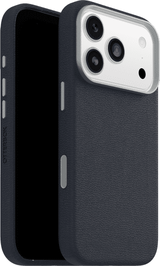 OtterBox Symmetry iPhone 17 Pro Back Cover with MagSafe Magnet Leather Blue