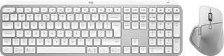 Logitech MX Master 4 pour Mac Argent + Logitech MX Keys S pour Mac AZERTY Blanc
