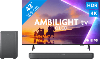 Philips Ambilight 43 inches PUS8500 QLED 4K (2025) + Philips TAB5309