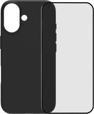 BlueBuilt Back Cover iPhone 17 Noir + BlueBuilt iPhone 17 Protège-écran Verre