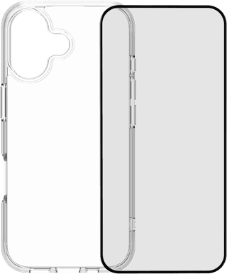 BlueBuilt Protective Back Cover iPhone 17 Transparent + BlueBuilt iPhone 17 Screen Protector Glass