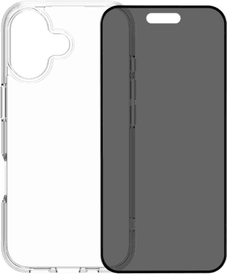 BlueBuilt Protective Back Cover iPhone 17 Transparent + BlueBuilt iPhone 17 Privacy Screen Protector