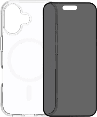 BlueBuilt Protective Back Cover avec MagSafe iPhone 17 Transparent + BlueBuilt iPhone 17 Protège-écran de Confidentialité Verre