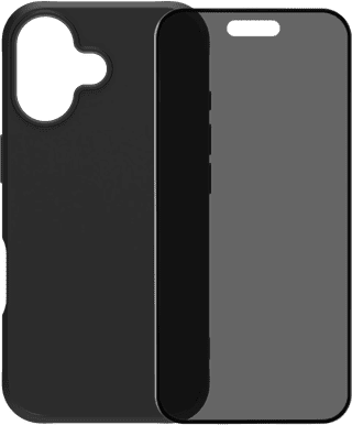 BlueBuilt Protective Back Cover with MagSafe iPhone 17 Black + iPhone 17 Privacy Screen Protector Glass