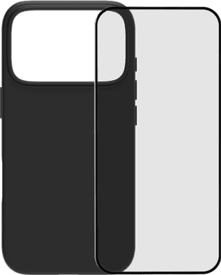 BlueBuilt Protective Back Cover avec MagSafe iPhone 17 Pro Noir + BlueBuilt iPhone 17 Pro Protège-écran Verre