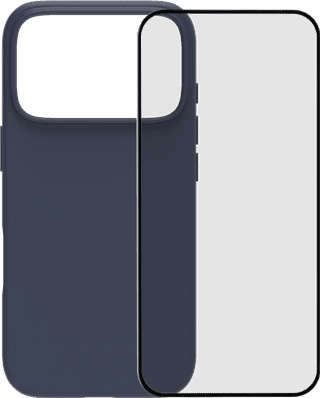 BlueBuilt Protective Back Cover with MagSafe iPhone 17 Pro Blue + iPhone 17 Pro Screen Protector Glass