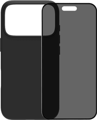 BlueBuilt Protective Back Cover avec MagSafe iPhone 17 Pro Noir + BlueBuilt iPhone 17 Pro Protège-écran de Confidentialité Verre