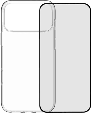 BlueBuilt Back Cover iPhone 17 Pro Max Transparent + BlueBuilt iPhone 17 Pro Max Protège-écran Verre