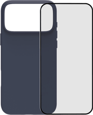 BlueBuilt Protective Back Cover avec MagSafe iPhone 17 Pro Max Bleu + BlueBuilt iPhone 17 Pro Max Protège-écran Verre