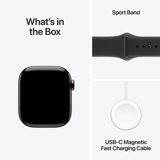 Apple Watch Series 11 Cellular 42mm Titane Ardoise Bracelet Sport M/L