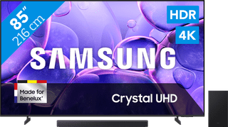 Samsung 85" Crystal UHD U8070F (2025) + Samsung HW-B450F Noir