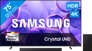 Samsung 75" Crystal UHD U8070F (2025) + Samsung HW-B450F Noir