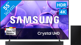 Samsung 55" Crystal UHD U8070F (2025) + Samsung HW-B750F Noir