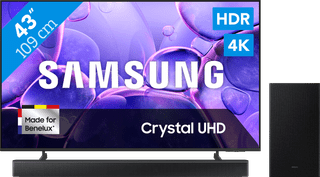 Samsung 43" Crystal UHD U8070F (2025) + Samsung HW-B66CF Noir