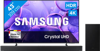 Samsung 43" Crystal UHD U8070F (2025) + Samsung HW-B750F Noir