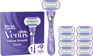 Gillette Venus Extra Smooth Swirl + 9 Recharges de Rasoir