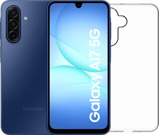 Samsung Galaxy A17 128 Go Bleu 5G + BlueBuilt Back Cover Transparent