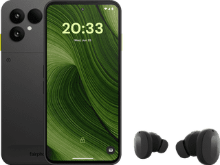 Fairphone 6 256GB Zwart 5G + Fairphone Fairbuds True Wireless Earbuds Zwart