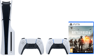 PlayStation 5 Disc Edition + Battlefield 6 + Manette Supplémentaire Blanc