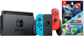 Nintendo Switch Red/Blue + Super Mario Galaxy 1+2