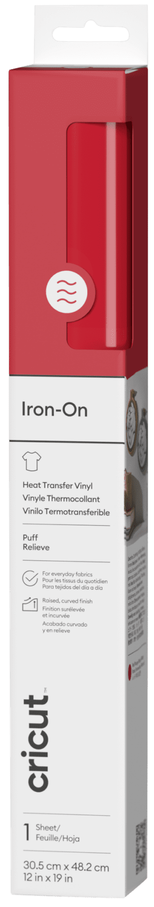 Cricut Puff Iron-On Red 30.5x48.3cm