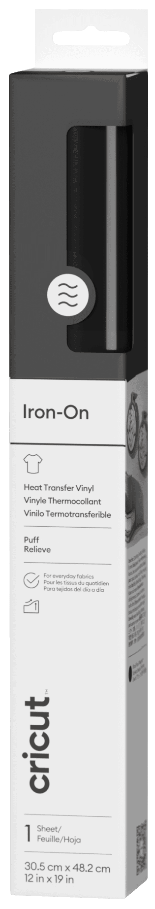 Cricut Puff Iron-On Black 30.5x48.3cm