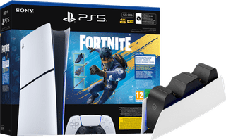 PlayStation 5 Slim Digital Edition Fortnite Pack + Station de Charge