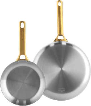 Greenpan Padova Reserve 3-ply Stainless Steel 20 + 28 cm koekenpannenset