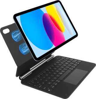 BlueBuilt Apple iPad (2025/2022) 11 Pouces Étui Clavier AZERTY Noir