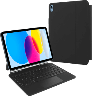BlueBuilt Apple iPad (2025/2022) 11 inch Toetsenbord Hoes AZERTY Zwart