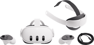 Meta Quest 3 512GB + BlueBuilt PC Link Cable + Elite Strap