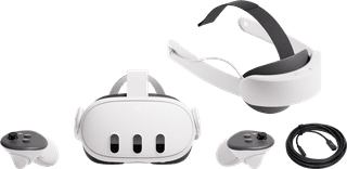 Meta Quest 3 512 Go + BlueBuilt PC Câble Link + Sangle Élite avec Batterie