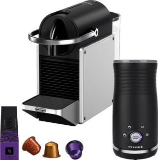 De'Longhi Nespresso Pixie EN127.S + Pierre Milk Frother