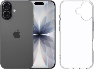 Apple iPhone 17 256GB Wit + BlueBuilt Protective Back Cover Transparant