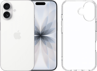 Apple iPhone 17 512 Go Blanc + BlueBuilt Protective Back Cover Transparent