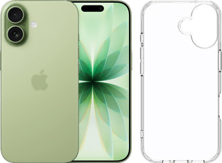 Apple iPhone 17 512GB Groen + BlueBuilt Protective Back Cover Transparant