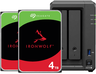 Synology DS725+ + Seagate IronWolf 4 To Lot de 2