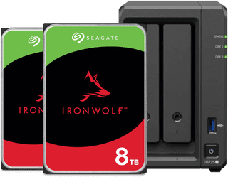 Synology DS725+ + Seagate IronWolf 8 To Lot de 2