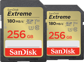 SanDisk SDXC Extreme 256 Go 130 Mo/s Lot de 2