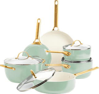 GreenPan Padova pannenset 10-delig Mint Green