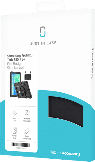 Just in Case Samsung Galaxy Tab S10 FE Plus Shockproof Étui Noir