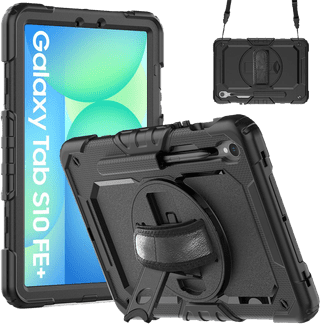 Just in Case Samsung Galaxy Tab S10 FE Plus Shockproof Étui Noir