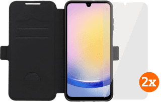 BlueBuilt Samsung Galaxy A26 Book Case Noir + Protège-écran Verre